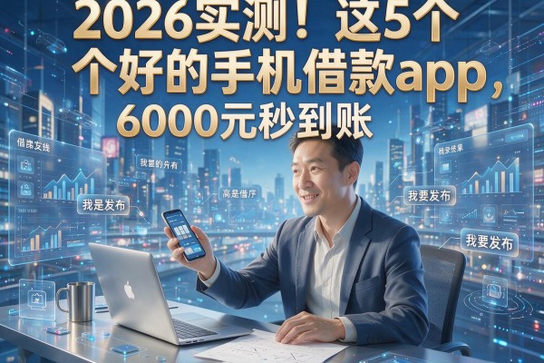 2026实测！这5个好的手机借款app，6000元秒到账