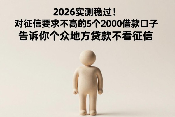 2026实测稳过!对征信要求不高的5个2000借款口子,告诉你什么地方贷款不看征信