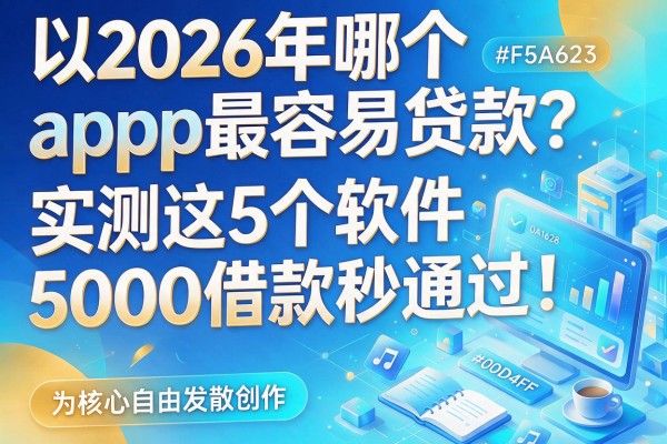 2026年哪个app最容易贷款？实测这5个软件5000借款秒通过！