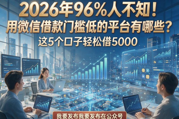 2026年96%人不知!用微信借款门槛低的平台有哪些?这5个口子轻松借5000