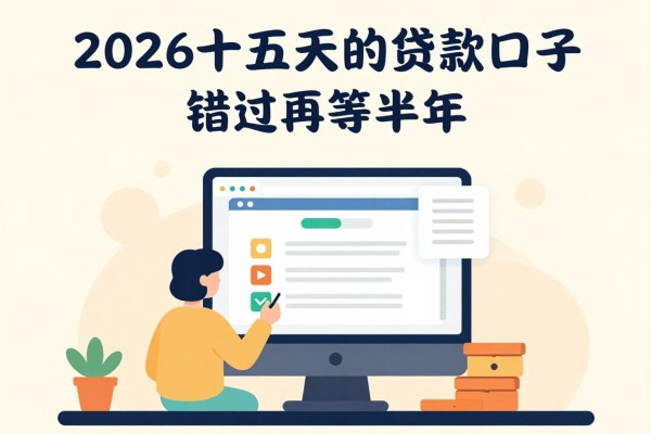 2026十五天的贷款口子限时放水中!错过再等半年,精选5个白户通过率高的借钱软件速戳