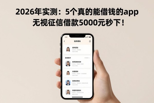 2026年实测:5个真的能借钱的app,无视征信借款5000元秒下!