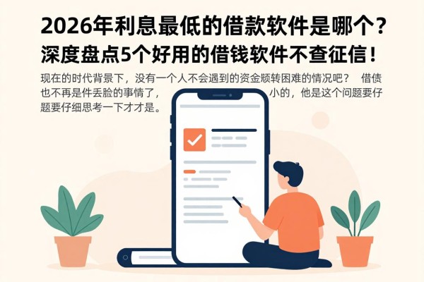 2026年利息最低的借款软件是哪个？深度盘点5个好用的借钱软件不查征信！