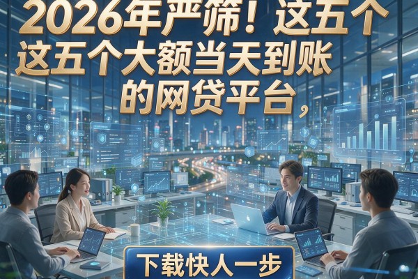 2026年严筛!这五个大额当天到账的网贷平台,下款快人一步