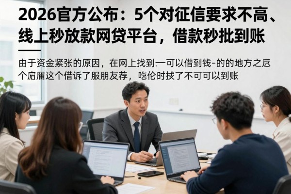 2026官方公布：5个对征信要求不高、线上秒放款的网贷平台，借款秒批到账