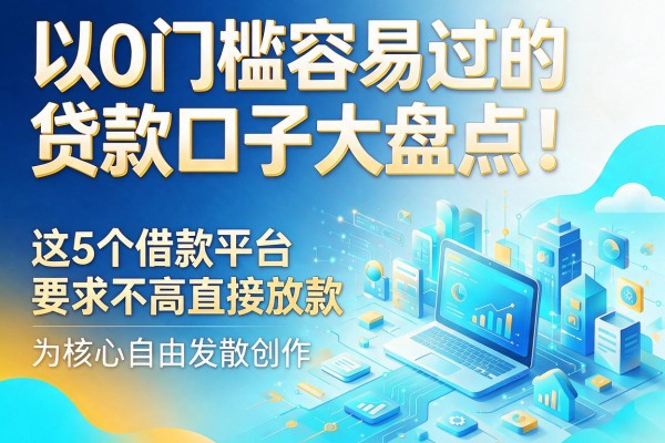0门槛容易过的贷款口子大盘点！这5个借款平台要求不高直接放款
