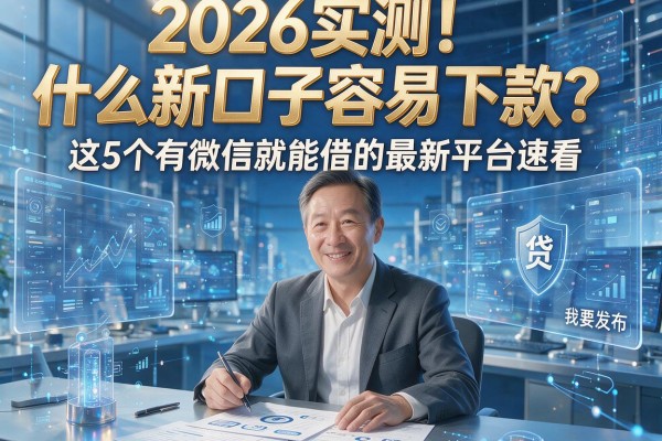 2026实测!什么新口子容易下款?这5个有微信就能借的最新平台速看
