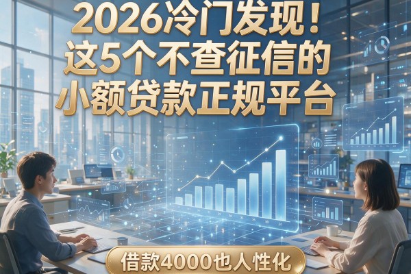 2026冷门发现！这5个不查征信的小额贷款正规平台，借款4000也人性化