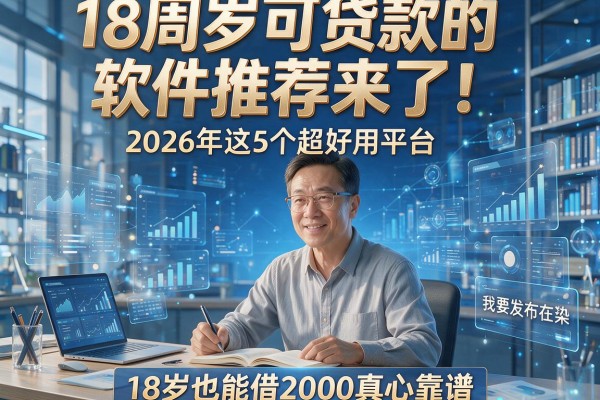 18周岁可贷款的软件推荐来了!2026年这5个超好用平台,18岁也能借2000真心靠谱