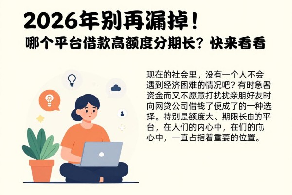 2026年别再漏掉！哪个平台借款高额度分期长？快来看看吧！