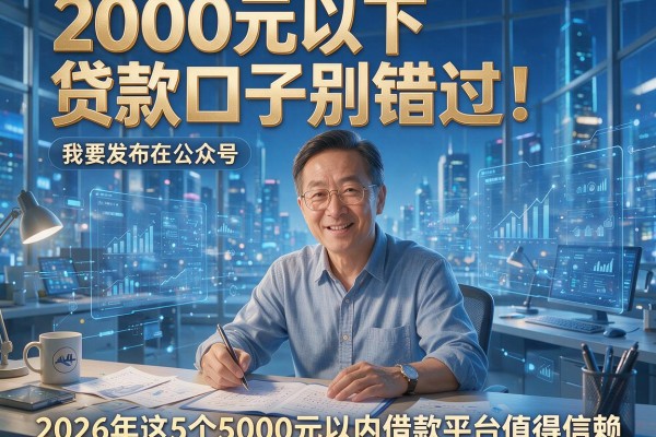 2000元以下贷款口子别错过！2026年这5个5000元以内借款平台值得信赖