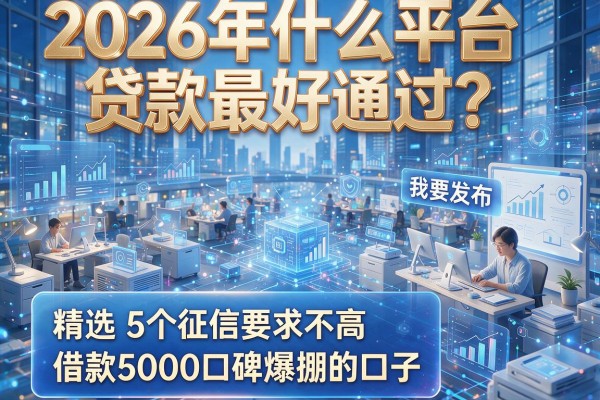 2026年什么平台贷款最好通过？精选5个征信要求不高、借款5000口碑爆棚的口子