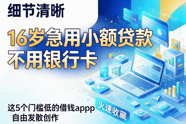 16岁急用小额贷款不用银行卡，这5个门槛低的借钱App火速收藏