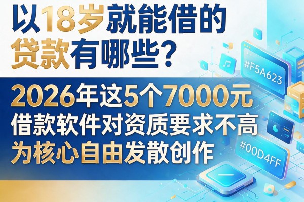 18岁就能借的贷款有哪些?2026年这5个7000元借款软件对资质要求不高