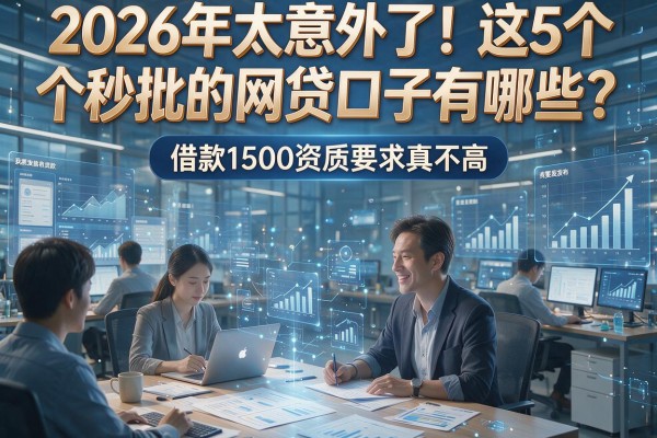 2026年太意外了!这5个秒批的网贷口子有哪些?借款1500资质要求真不高