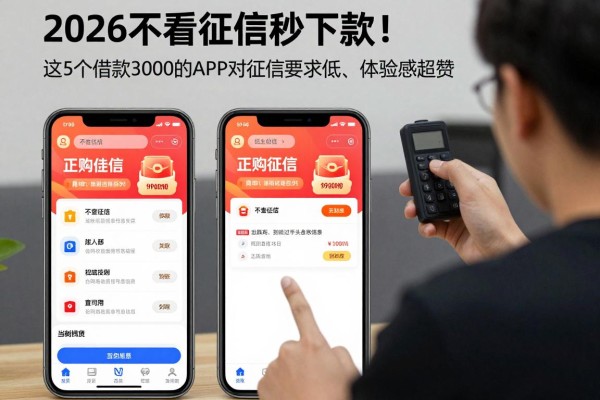 2026不看征信秒下款！这5个借款3000的APP对征信要求低、体验感超赞