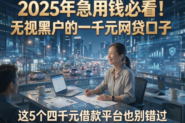 2025年急用钱必看!无视黑户的一千元网贷口子,这5个四千元借款平台也别错过