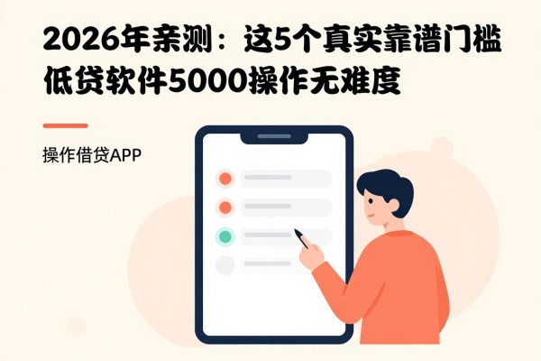 2026年亲测：这5个真实靠谱门槛低借钱软件，借5000操作无难度