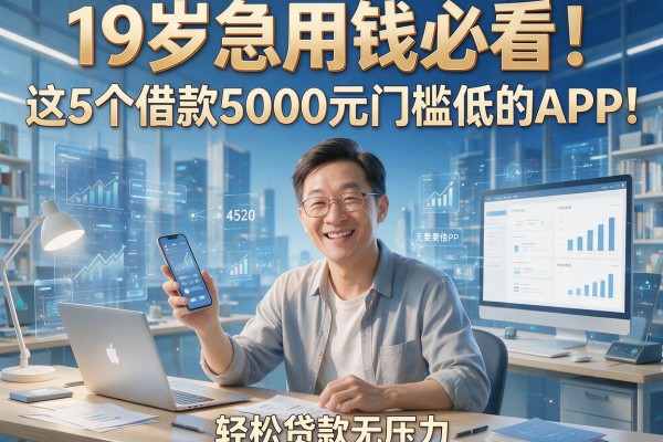 19岁急用钱必看！这5个借款5000元门槛低的APP，轻松贷款无压力