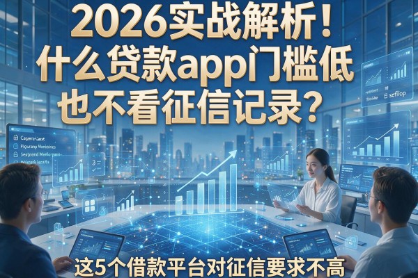 2026实战解析！什么贷款app门槛低也不看征信记录？这5个借款平台对征信要求不高