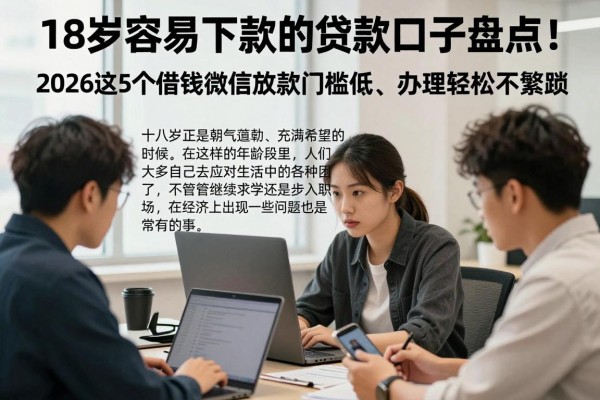 18岁容易下款的贷款口子盘点！2026这5个借钱微信放款门槛低、办理轻松不繁琐