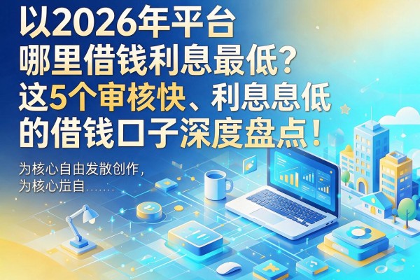 2026年平台哪里借钱利息最低？这5个审核快、利息低的借钱口子深度盘点！