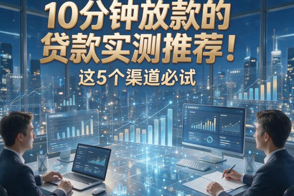 10分钟放款的贷款实测推荐！这5个渠道必试