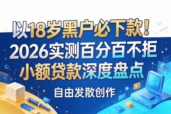 18岁黑户必下款！2026实测百分百不拒的小额贷款深度盘点
