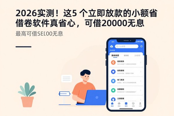 2026实测!这5个立即放款的小额借款软件真省心,最高可借20000无息
