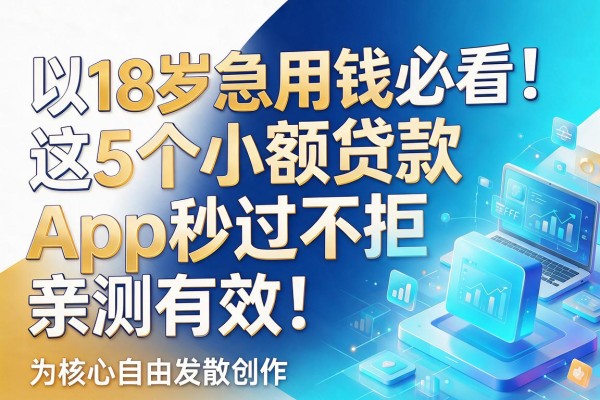 18岁急用钱必看！这5个小额贷款App秒过不拒，亲测有效！