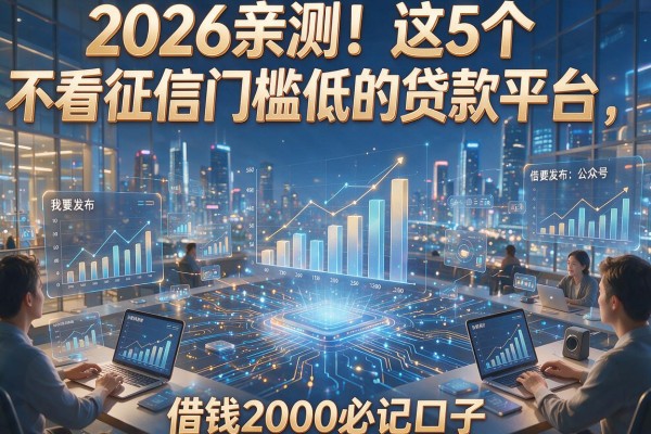 2026亲测!这5个不看征信门槛低的贷款平台,借钱2000必记口子