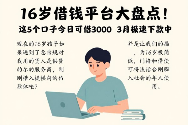 16岁借钱平台大盘点!这5个口子今日可借3000,3月极速下款中