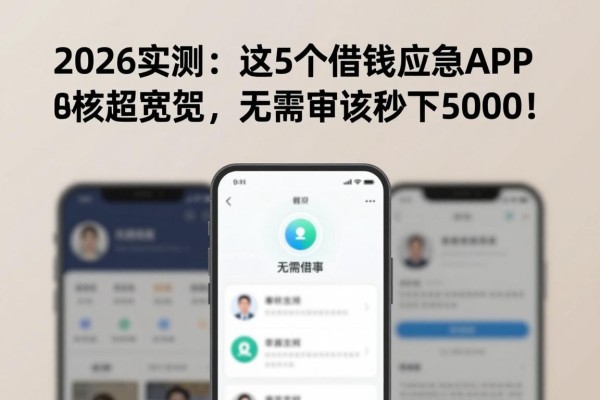 2026实测：这5个借钱应急APP审核超宽松，无需审核秒下5000！
