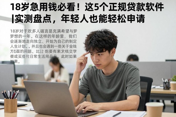 18岁急用钱必看！这5个正规贷款软件实测盘点，年轻人也能轻松申请