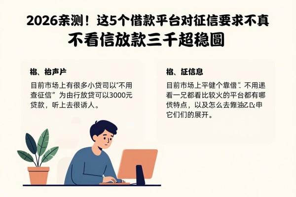 2026亲测！这5个借款平台对征信要求不高，不看征信放款三千超稳妥
