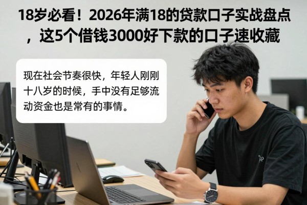 18岁必看！2026年满18的贷款口子实战盘点，这5个借钱3000好下款的口子速收藏