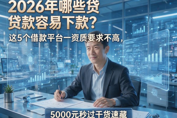 2026年哪些贷款容易下款?这5个借款平台资质要求不高,5000元秒过干货速藏!
