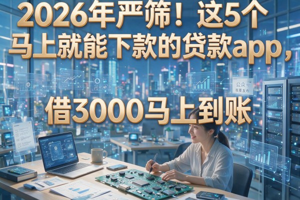 2026年严筛！这5个马上就能下款的贷款app，借3000马上到账