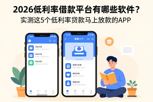 2026低利率借款平台有哪些软件?实测这5个低利率贷款马上放款的APP!