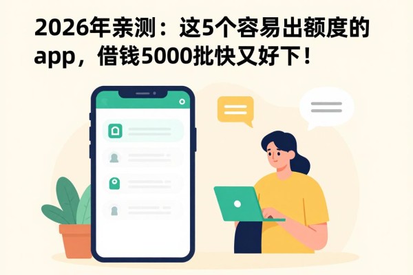 2026年亲测:这5个容易出额度的app,借钱5000审批快又好下!