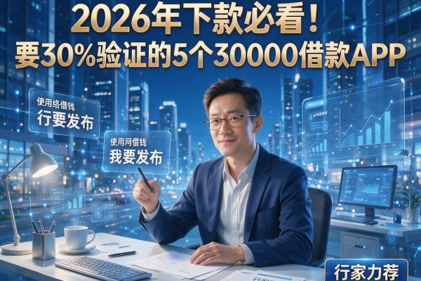 2026年下款必看！要30%验证的5个30000借款APP，行家力荐