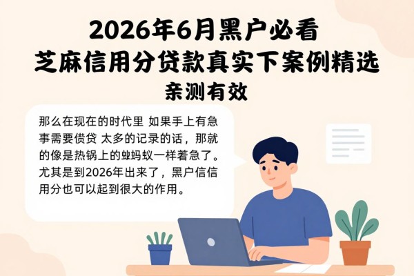 2026年6月黑户必看！芝麻信用分贷款真实下款案例精选，亲测有效！