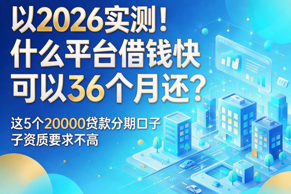 2026实测！什么平台借钱快可以36个月还？这5个20000贷款分期口子资质要求不高