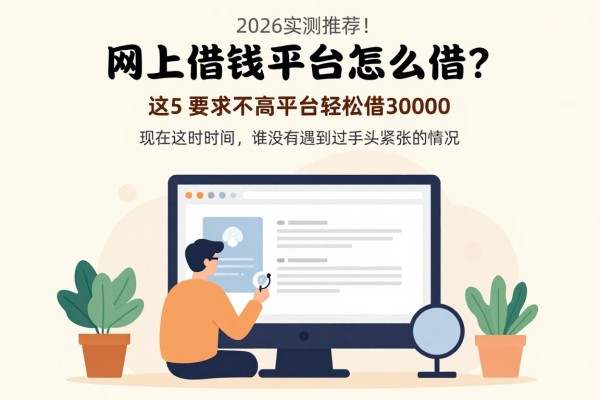 2026实测推荐！网上借钱平台怎么借？这5个要求不高平台轻松借30000