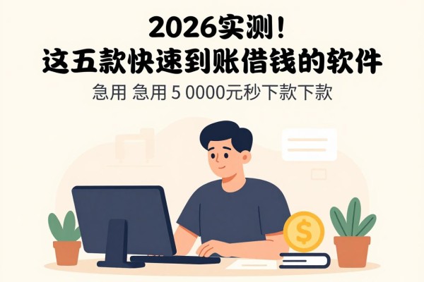 2026实测！这五款快速到账借钱的软件，急用5000元秒下款