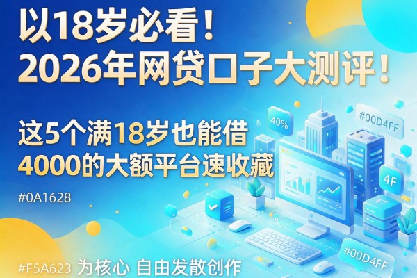 18岁必看！2026年网贷口子大测评：这5个满18岁也能借4000的大额平台速收藏