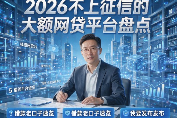 2026不上征信的大额网贷平台盘点，附5个借款老口子速览