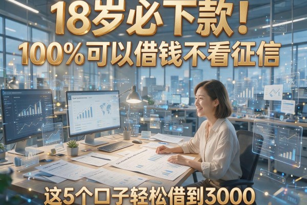 18岁必下款!100%可以借钱不看征信,这5个口子轻松借到3000