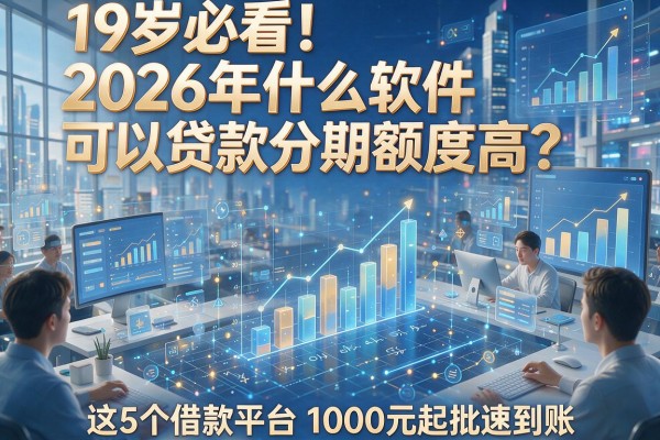 19岁必看！2026年什么软件可以贷款分期额度高？这5个借款平台1000元起批速到账