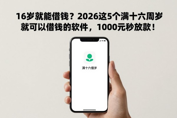 16岁就能借钱？2026这5个满十六周岁就可以借钱的软件，1000元秒放款！